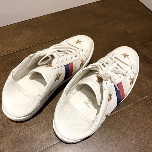 GUCCI women’s Ace Bees and Star Soft Heel size 37 - Picture 4 of 11